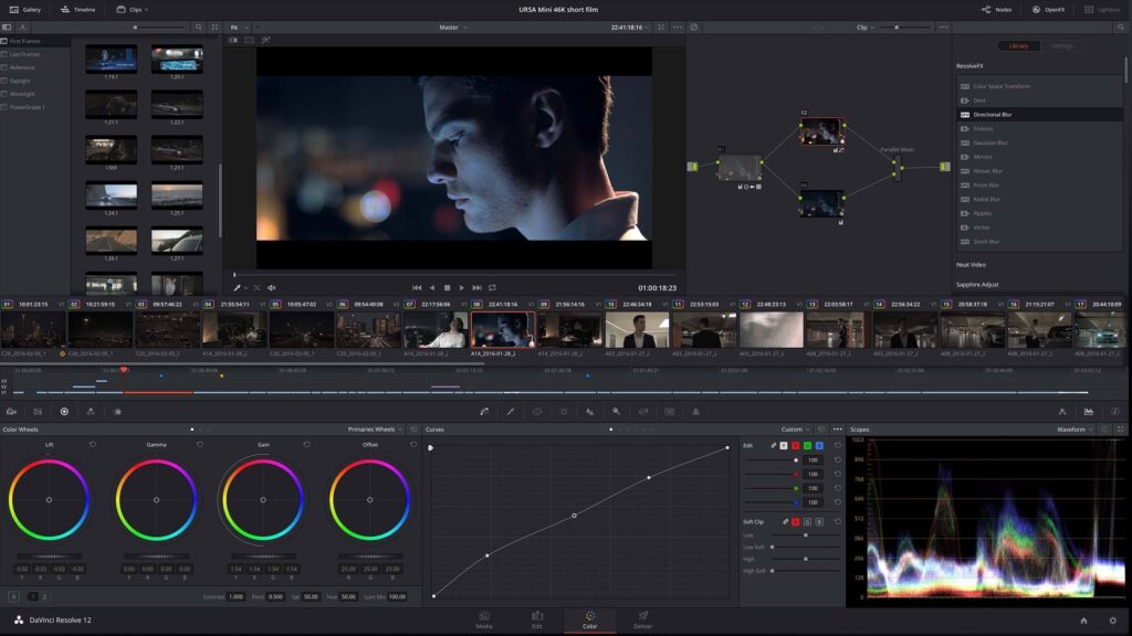 DaVinci Resolve, video editing software snapshot 1.