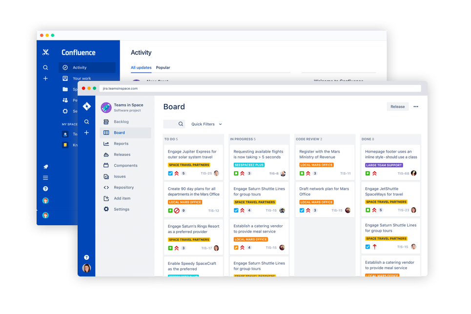 Snapshot of Jira Dashboard