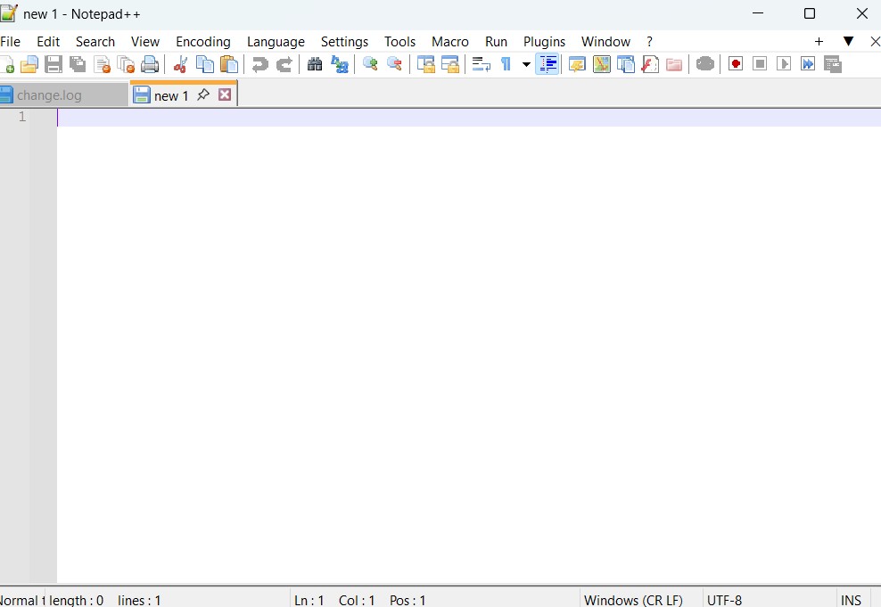 Snapshot of Notepad++