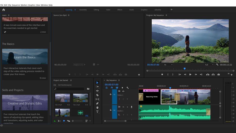 Snapshot of Adobe Premiere Pro 1