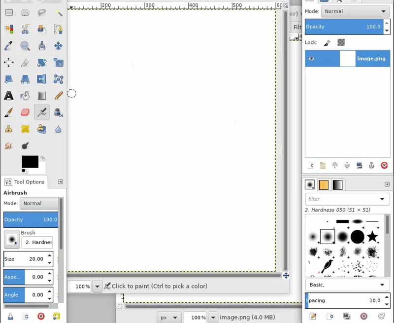 Snapshot of Gimp